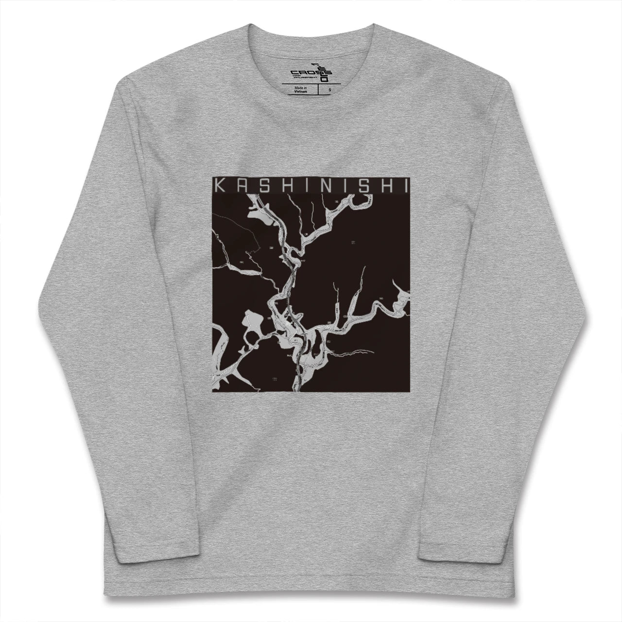 【樫西(岡山県)】地図柄ロングスリーブTシャツ