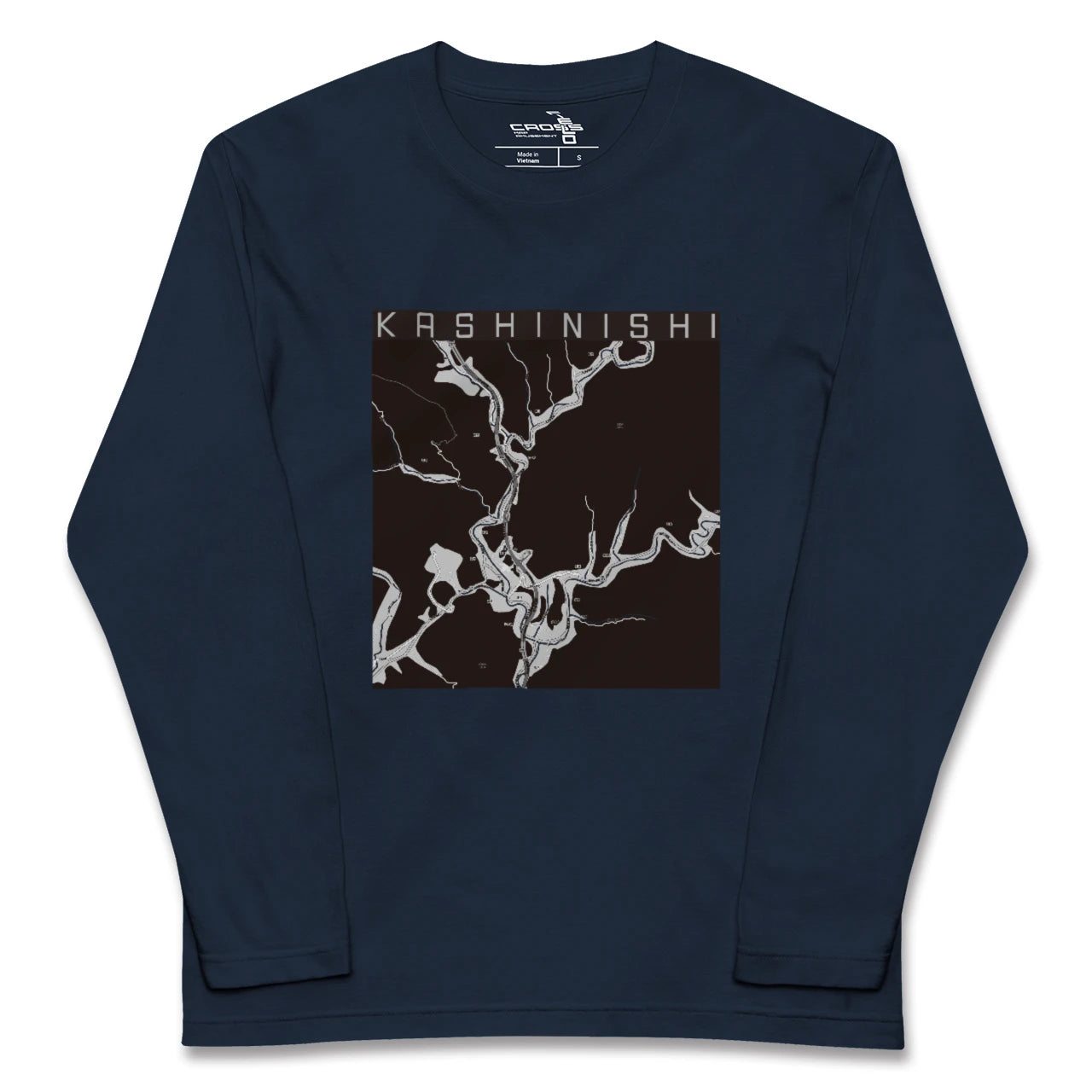 【樫西(岡山県)】地図柄ロングスリーブTシャツ