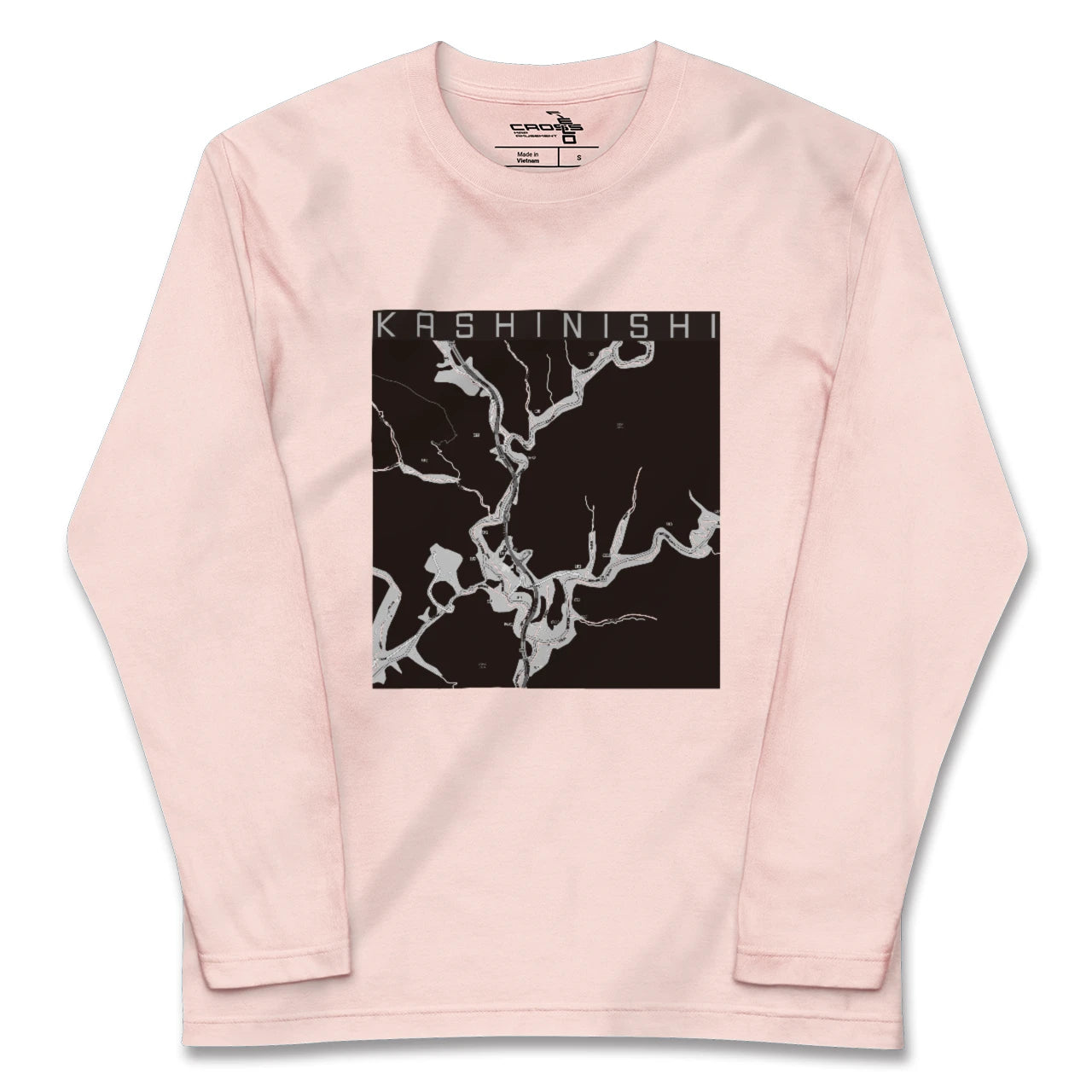 【樫西(岡山県)】地図柄ロングスリーブTシャツ