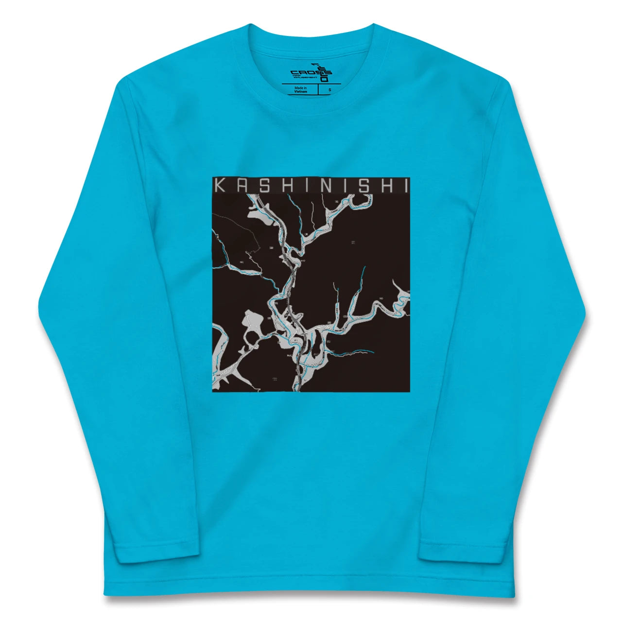 【樫西(岡山県)】地図柄ロングスリーブTシャツ