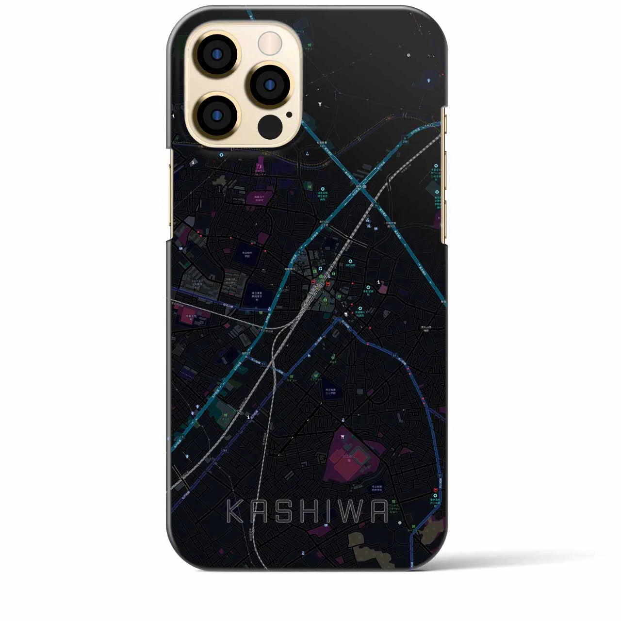【柏(千葉県)】地図柄iPhoneケース(バックカバータイプ)