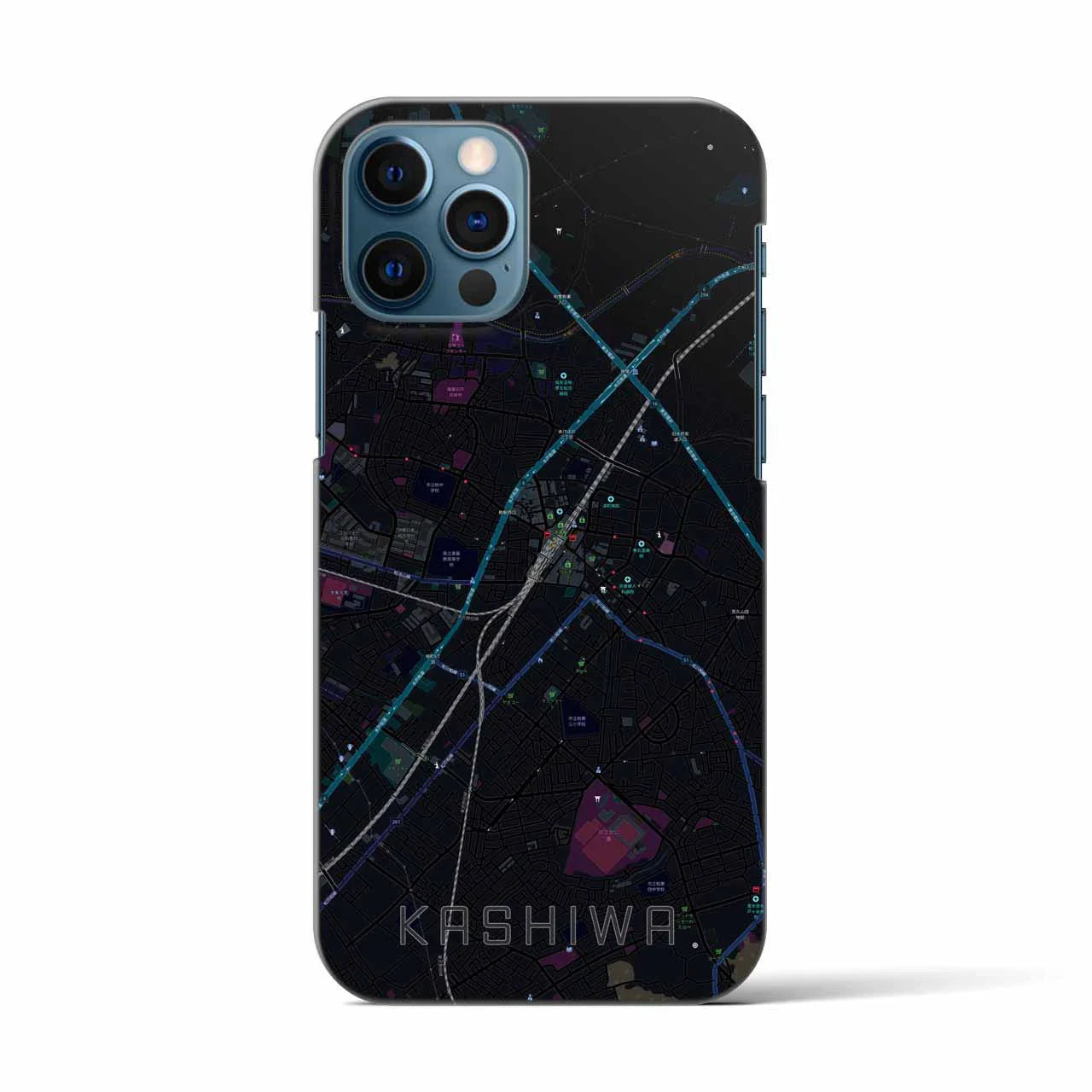 【柏(千葉県)】地図柄iPhoneケース(バックカバータイプ)