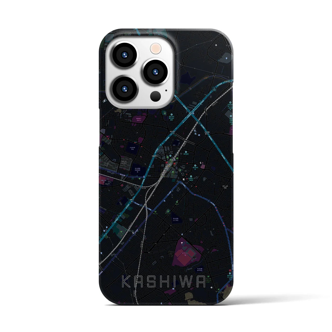 【柏(千葉県)】地図柄iPhoneケース(バックカバータイプ)