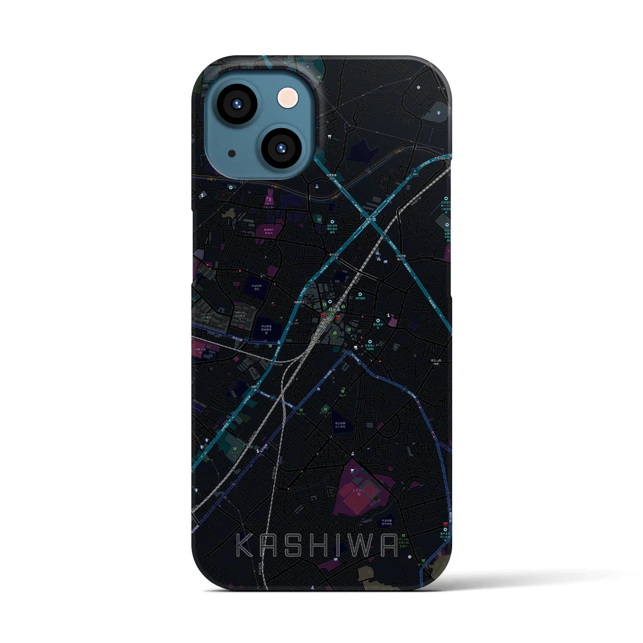 【柏(千葉県)】地図柄iPhoneケース(バックカバータイプ)