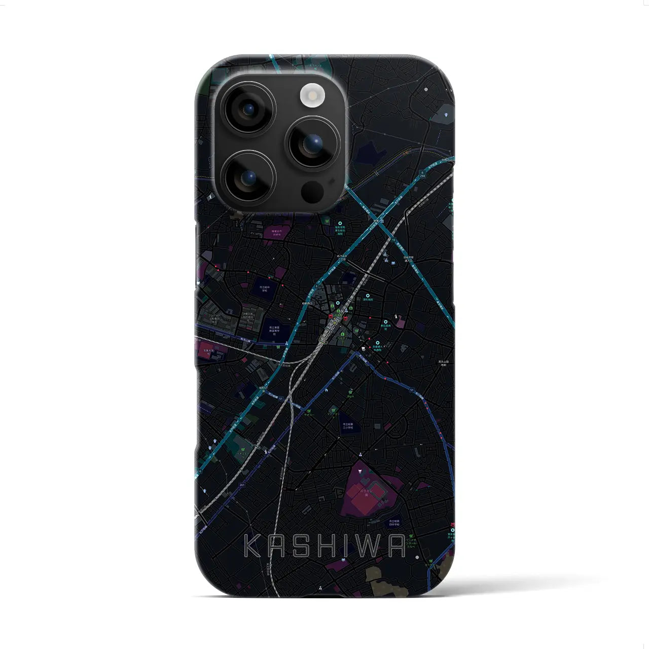 【柏(千葉県)】地図柄iPhoneケース(バックカバータイプ)