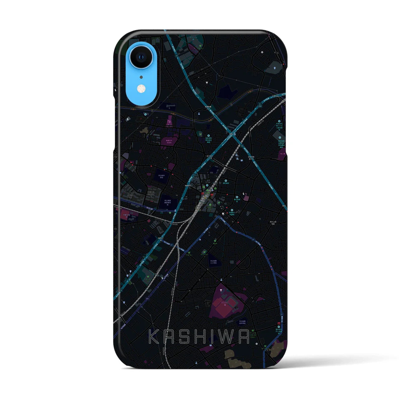 【柏(千葉県)】地図柄iPhoneケース(バックカバータイプ)