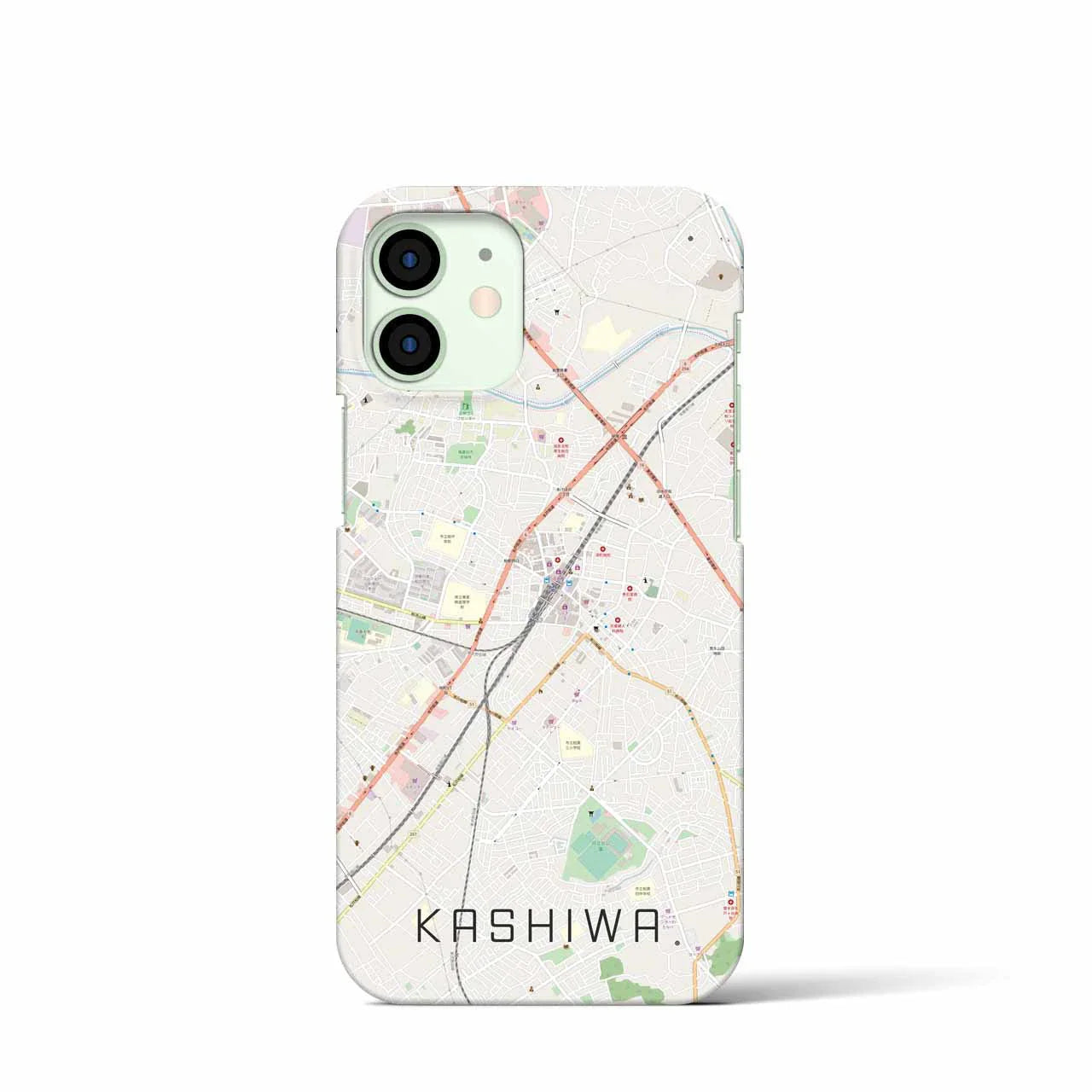 【柏(千葉県)】地図柄iPhoneケース(バックカバータイプ)