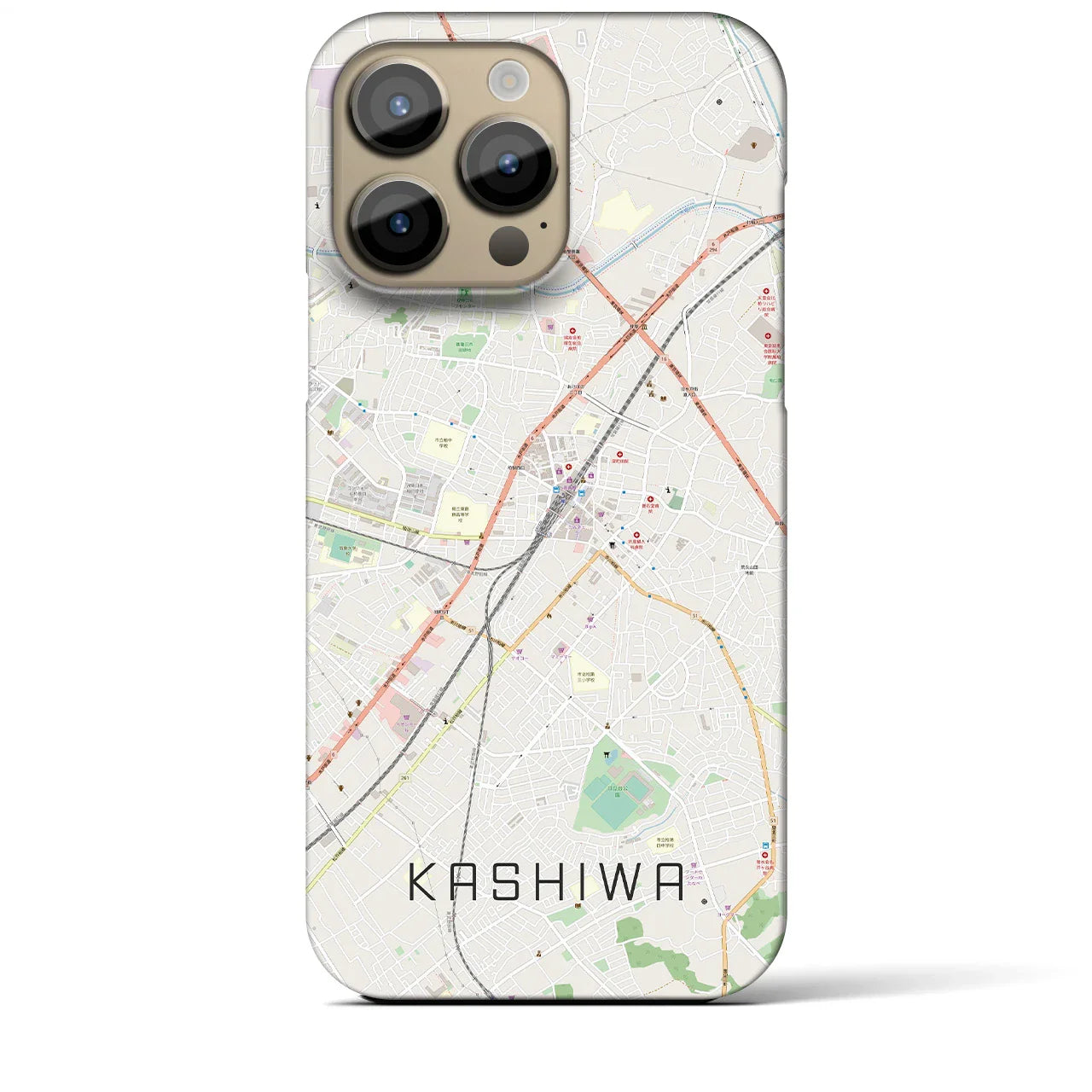 【柏(千葉県)】地図柄iPhoneケース(バックカバータイプ)