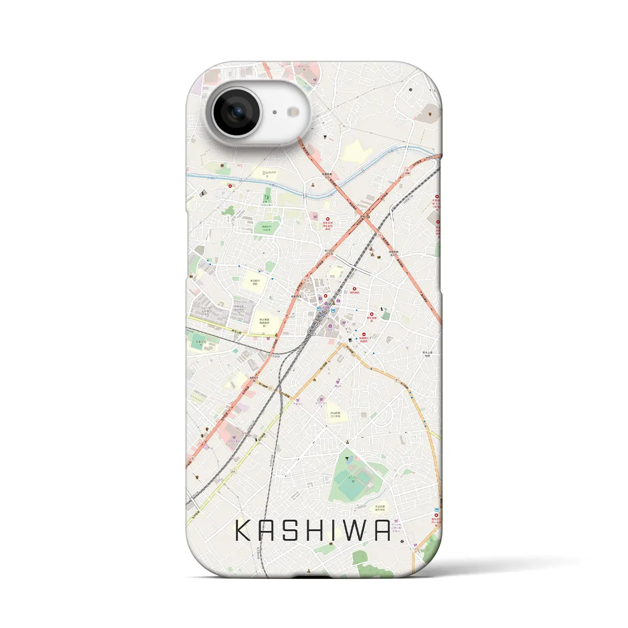 【柏(千葉県)】地図柄iPhoneケース(バックカバータイプ)