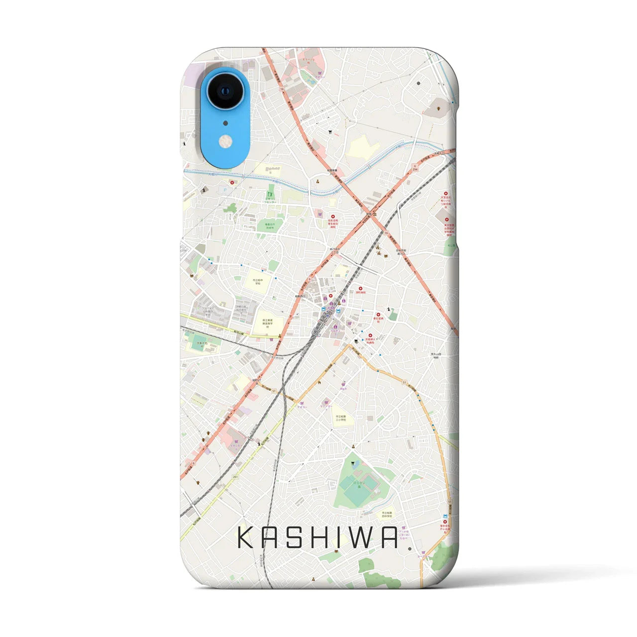 【柏(千葉県)】地図柄iPhoneケース(バックカバータイプ)