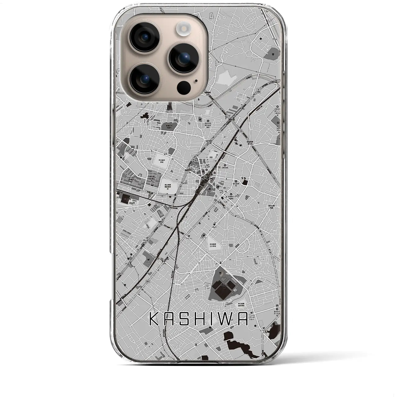 【柏(千葉県)】地図柄iPhoneケース(クリアタイプ)