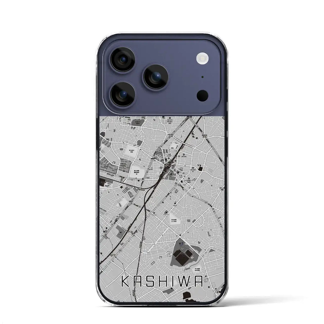 【柏(千葉県)】地図柄iPhoneケース(クリアタイプ)