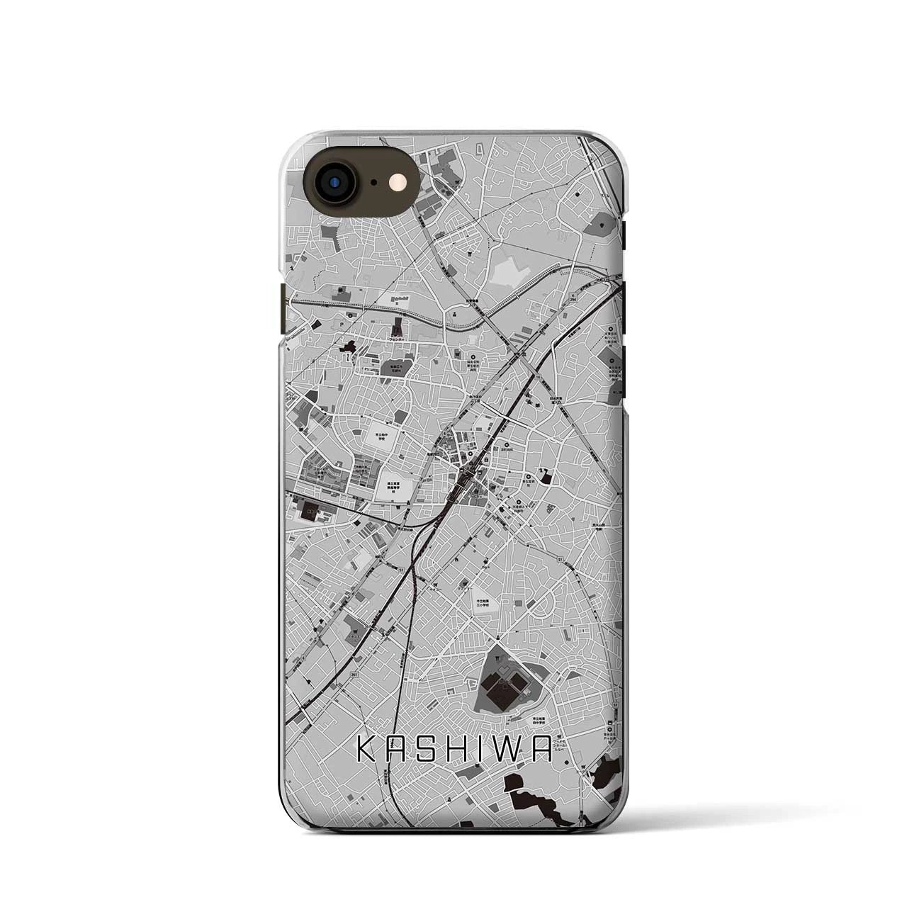 【柏(千葉県)】地図柄iPhoneケース(クリアタイプ)