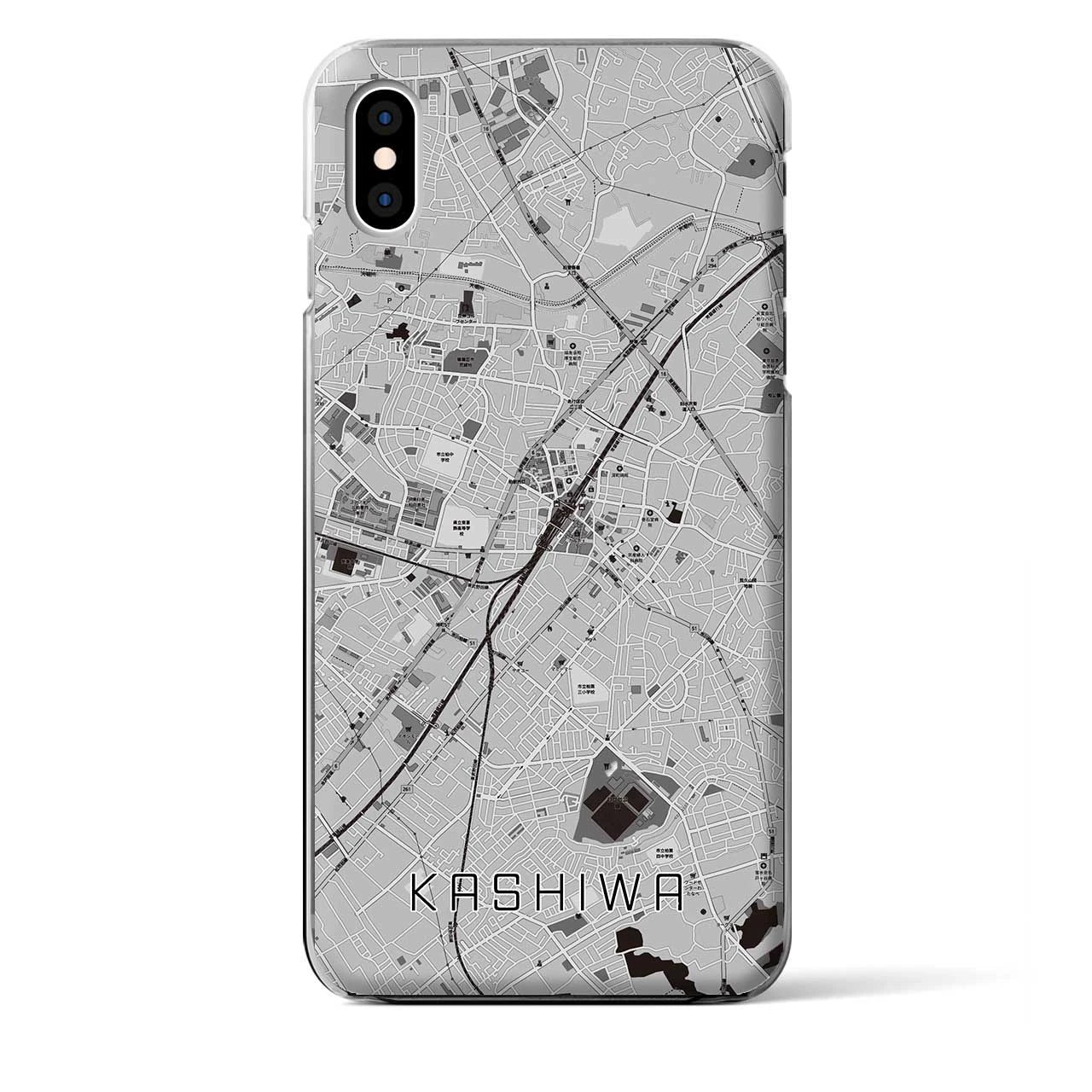 【柏(千葉県)】地図柄iPhoneケース(クリアタイプ)