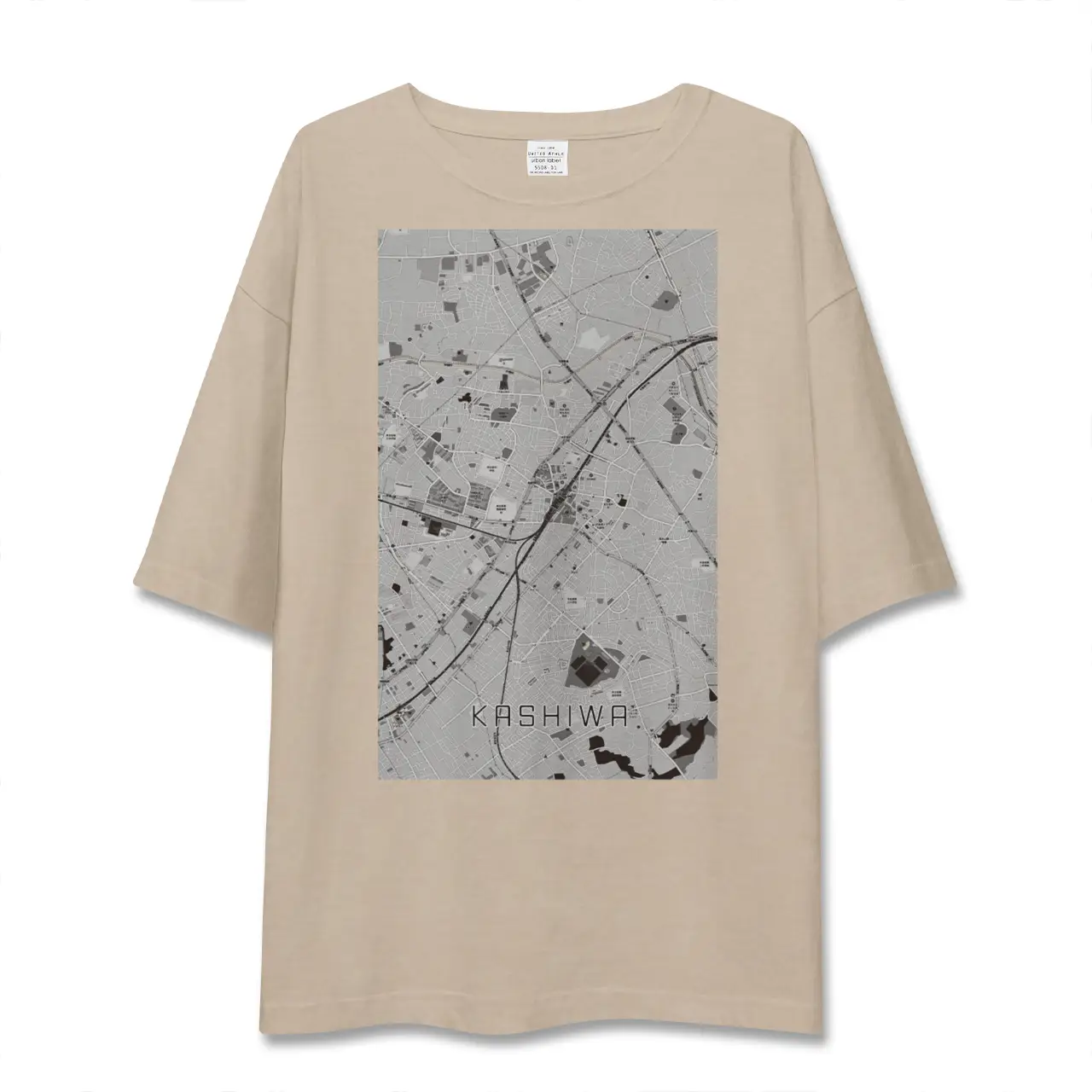 【柏(千葉県)】地図柄ビッグシルエットTシャツ