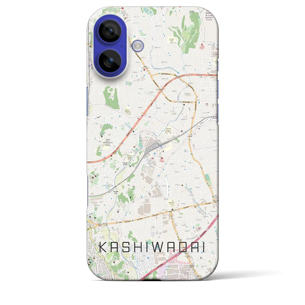 【かしわ台(神奈川県)】地図柄iPhoneケース(バックカバータイプ)ナチュラル・iPhone 16 Pro Max 用