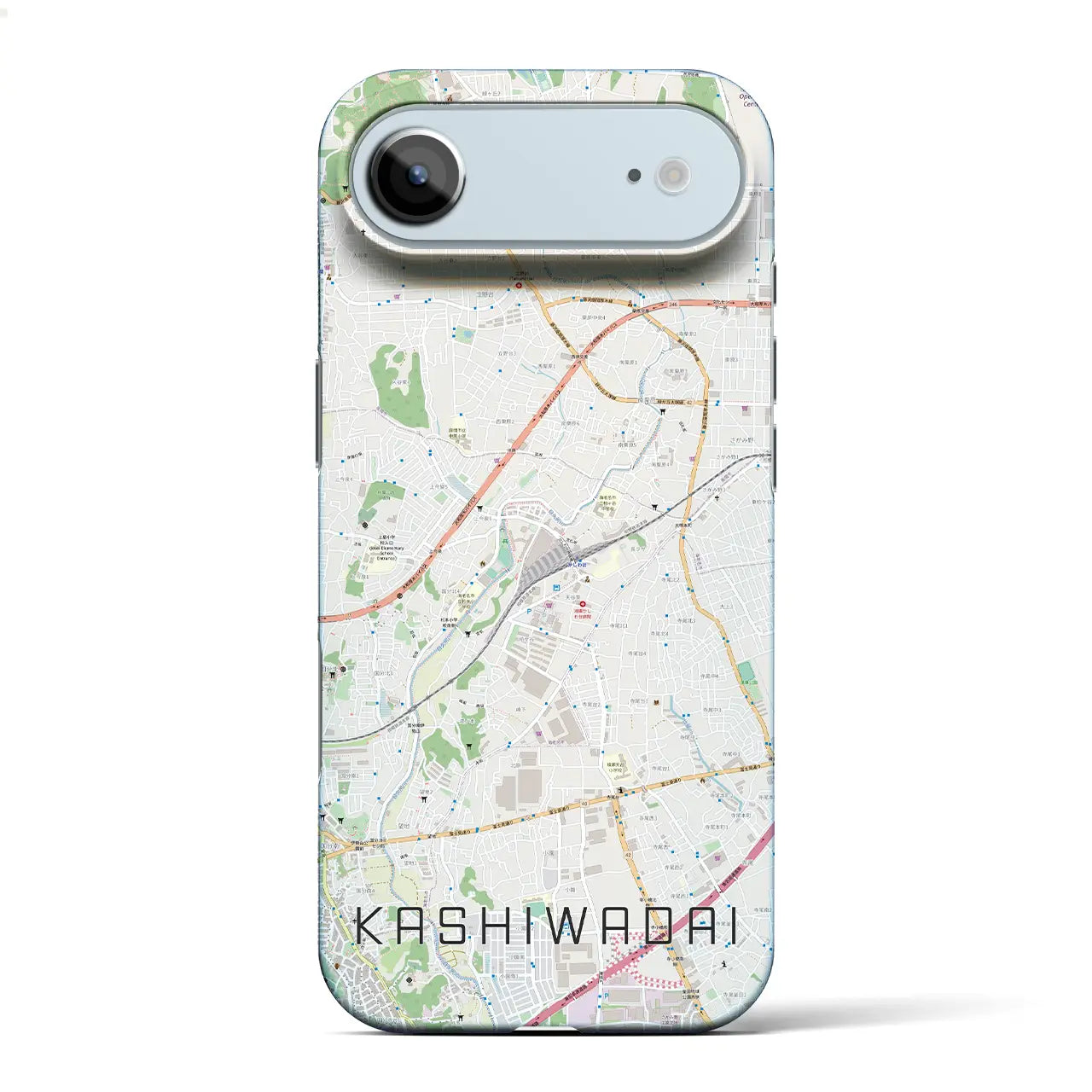 【かしわ台(神奈川県)】地図柄iPhoneケース(バックカバータイプ)ナチュラル・iPhone 17 Pro Max 用