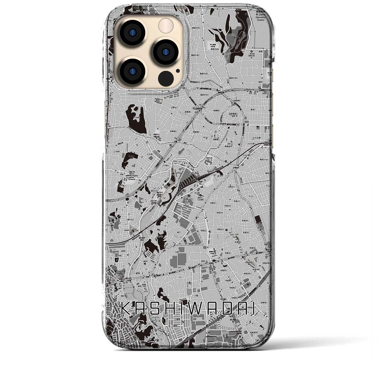 【かしわ台(神奈川県)】地図柄iPhoneケース(クリアタイプ)