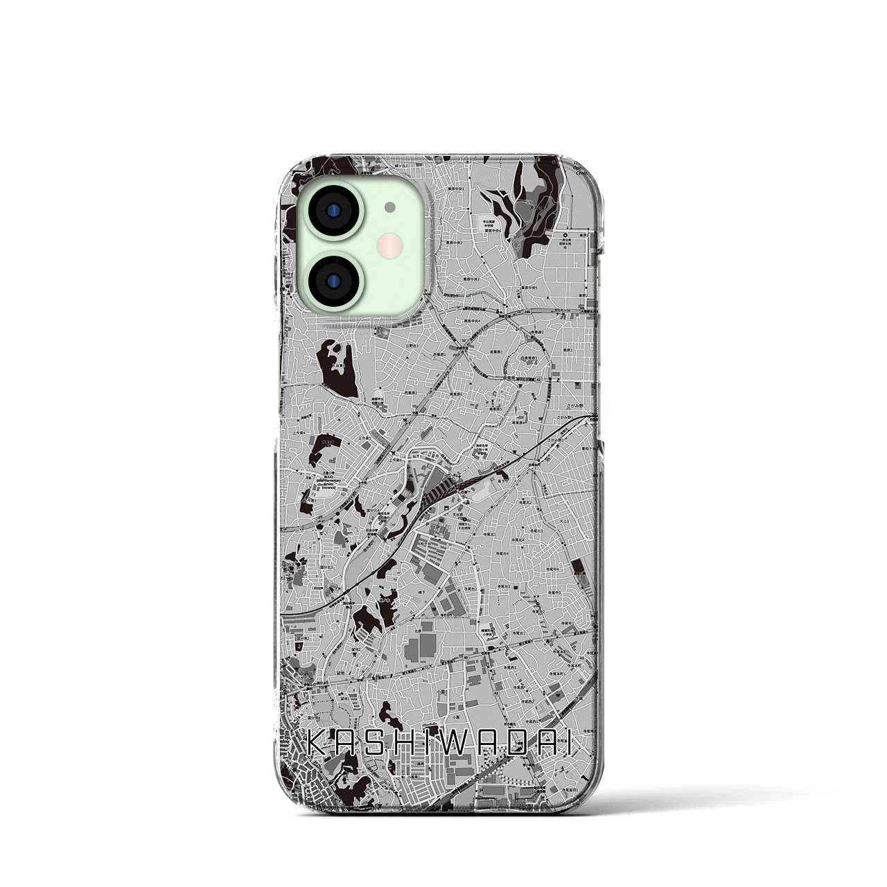 【かしわ台(神奈川県)】地図柄iPhoneケース(クリアタイプ)