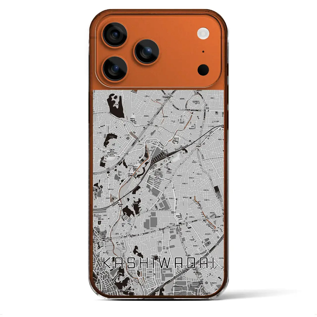 【かしわ台(神奈川県)】地図柄iPhoneケース(クリアタイプ)