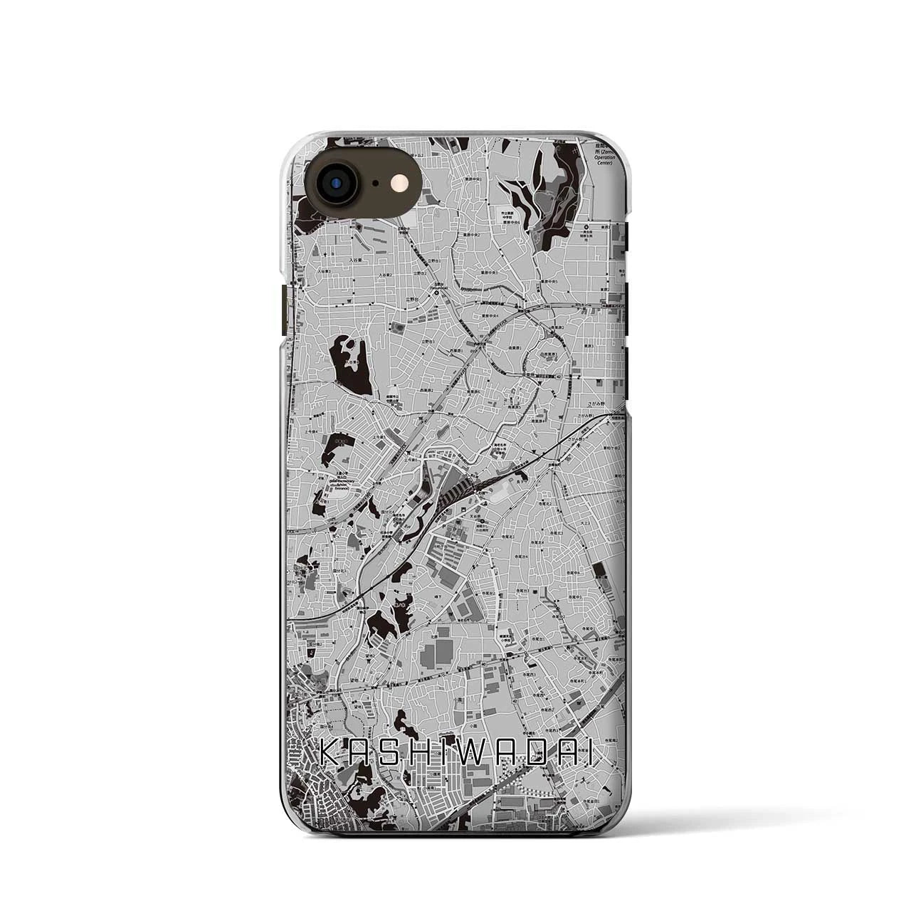 【かしわ台(神奈川県)】地図柄iPhoneケース(クリアタイプ)