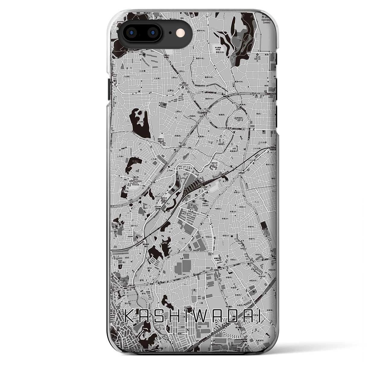 【かしわ台(神奈川県)】地図柄iPhoneケース(クリアタイプ)