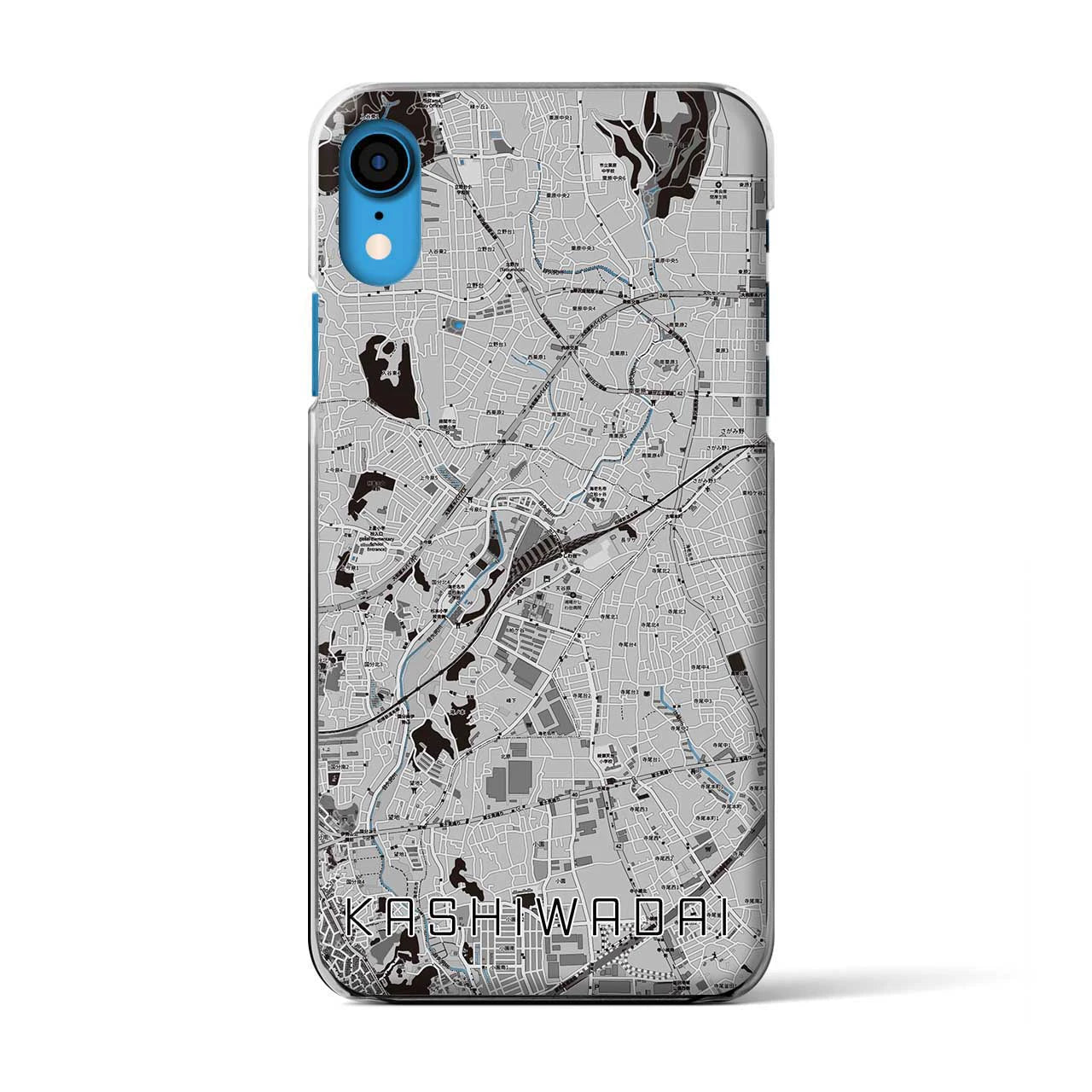 【かしわ台(神奈川県)】地図柄iPhoneケース(クリアタイプ)