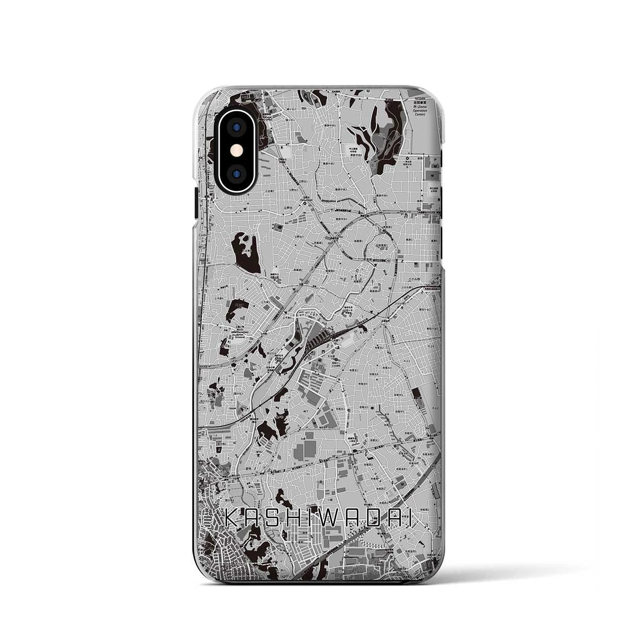 【かしわ台(神奈川県)】地図柄iPhoneケース(クリアタイプ)