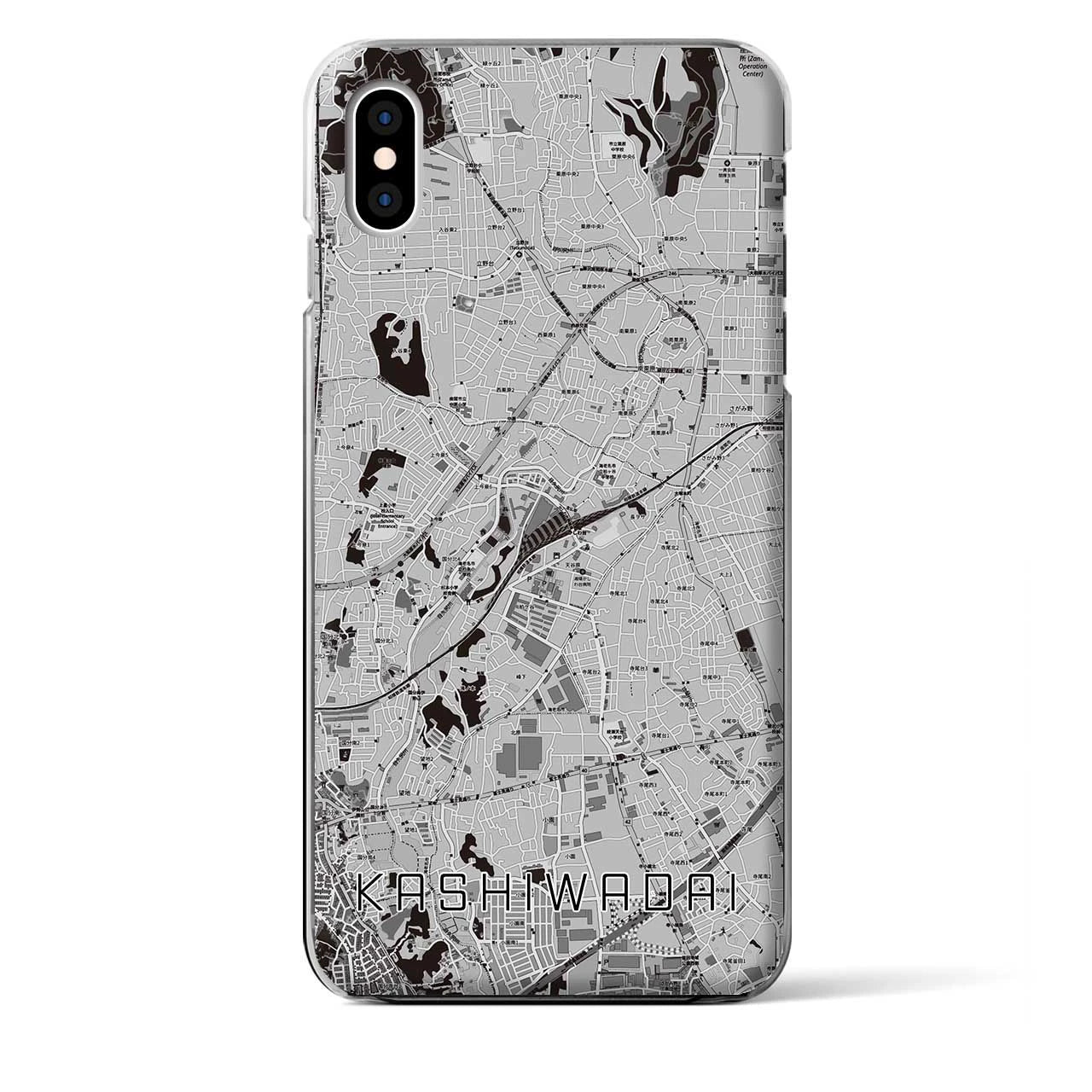 【かしわ台(神奈川県)】地図柄iPhoneケース(クリアタイプ)