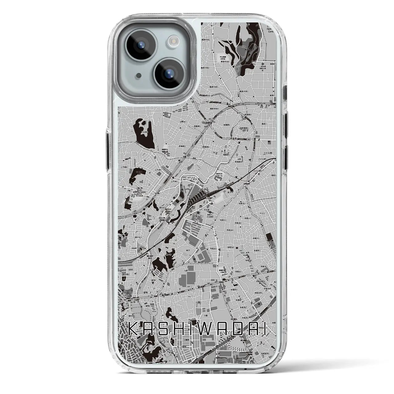 【かしわ台(神奈川県)】地図柄iPhoneケース(MagSafeタイプ)