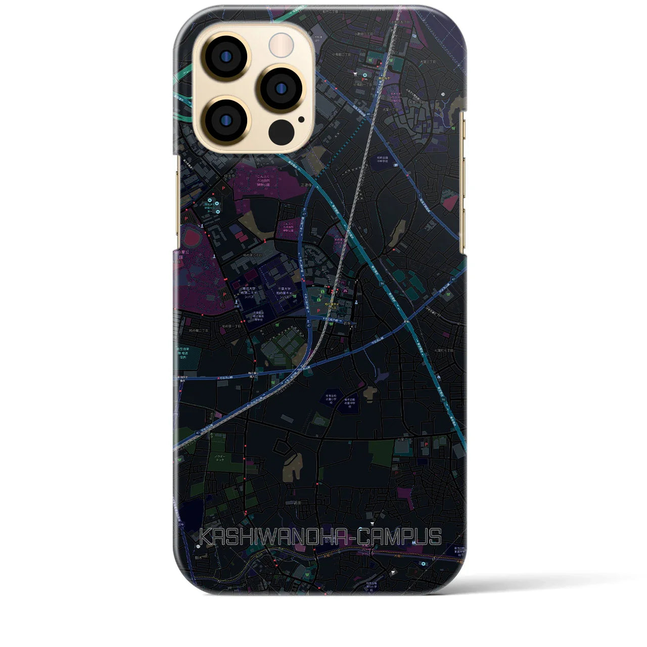 【柏の葉キャンパス(千葉県)】地図柄iPhoneケース(バックカバータイプ)