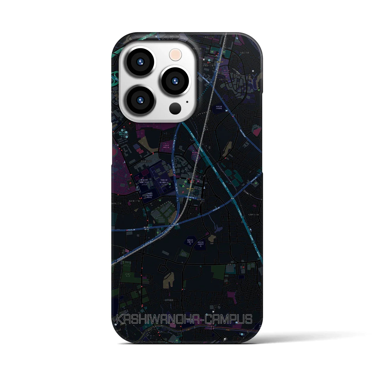 【柏の葉キャンパス(千葉県)】地図柄iPhoneケース(バックカバータイプ)