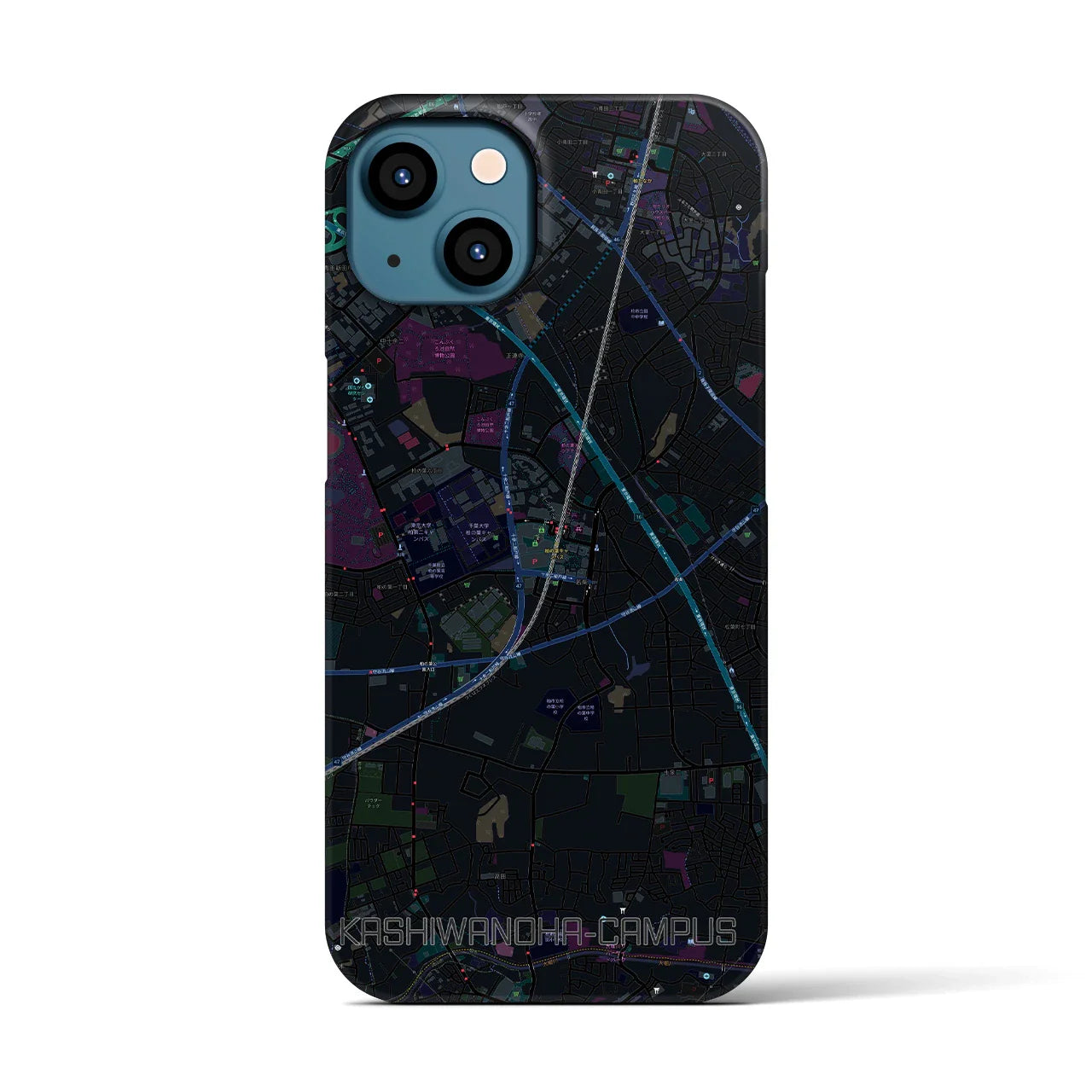 【柏の葉キャンパス(千葉県)】地図柄iPhoneケース(バックカバータイプ)