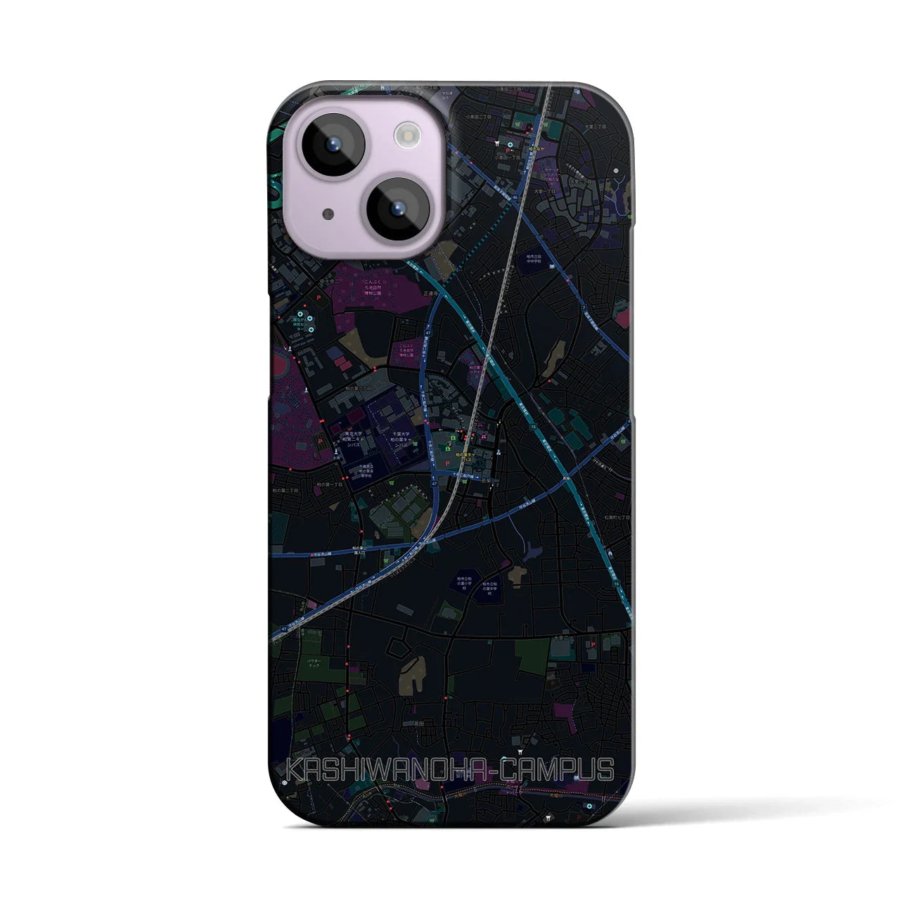 【柏の葉キャンパス(千葉県)】地図柄iPhoneケース(バックカバータイプ)