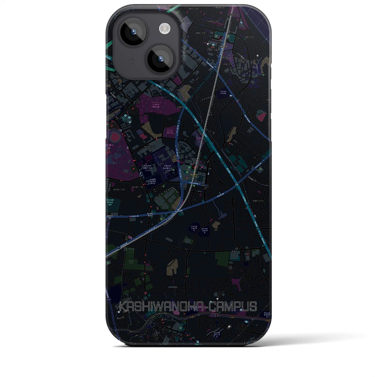 【柏の葉キャンパス(千葉県)】地図柄iPhoneケース(バックカバータイプ)