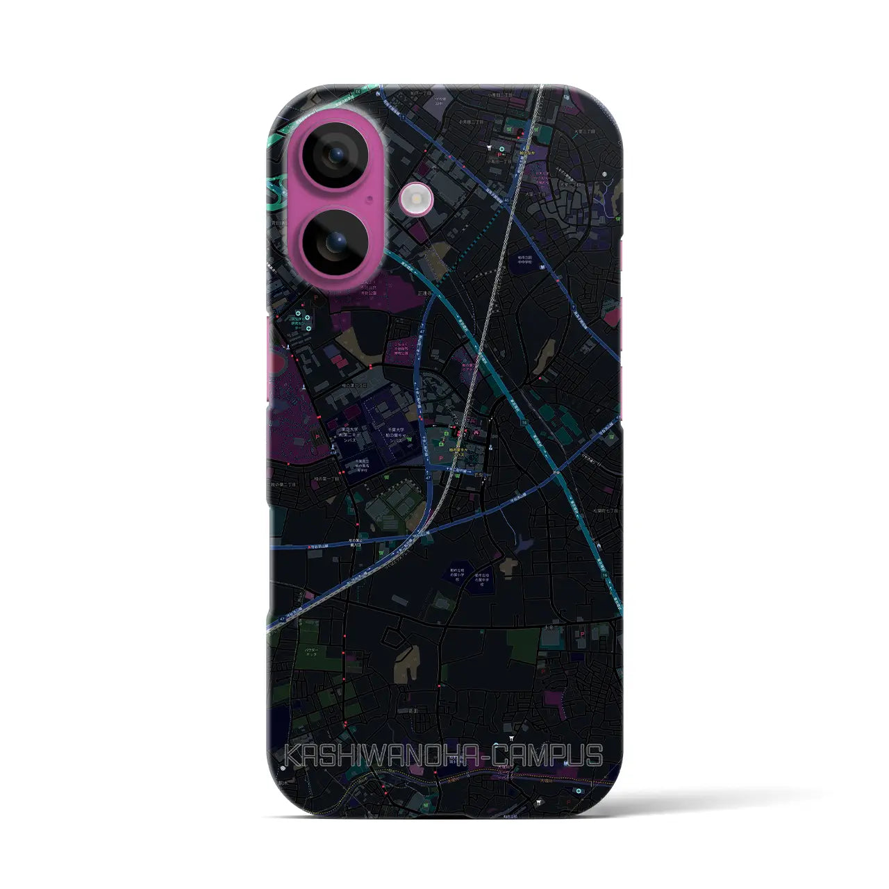 【柏の葉キャンパス(千葉県)】地図柄iPhoneケース(バックカバータイプ)