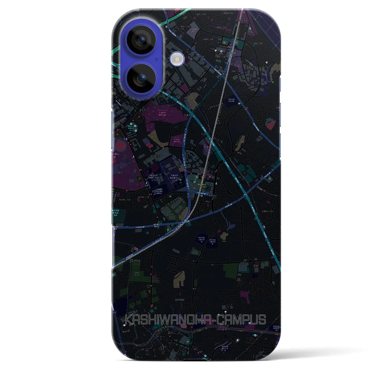 【柏の葉キャンパス(千葉県)】地図柄iPhoneケース(バックカバータイプ)