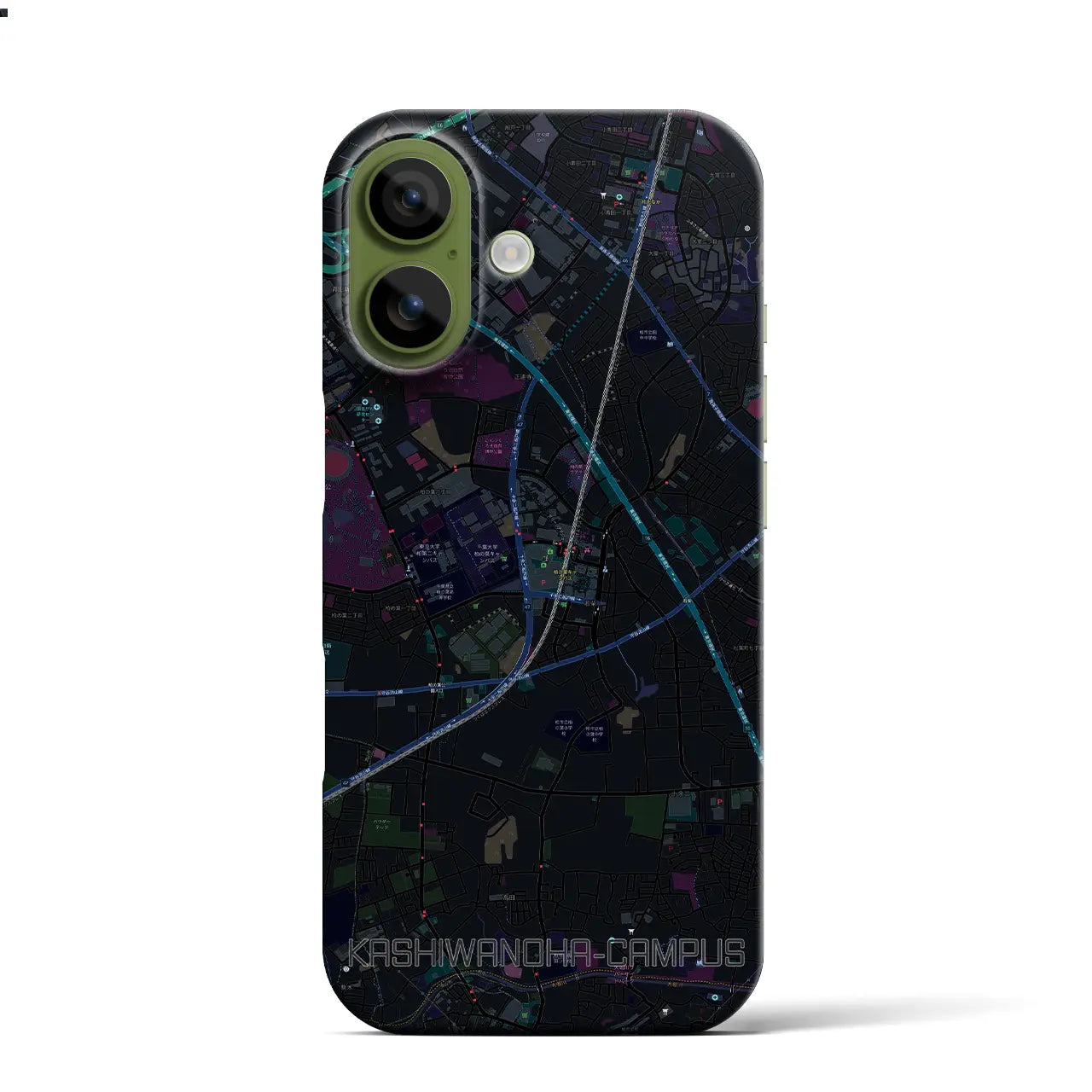 【柏の葉キャンパス(千葉県)】地図柄iPhoneケース(バックカバータイプ)