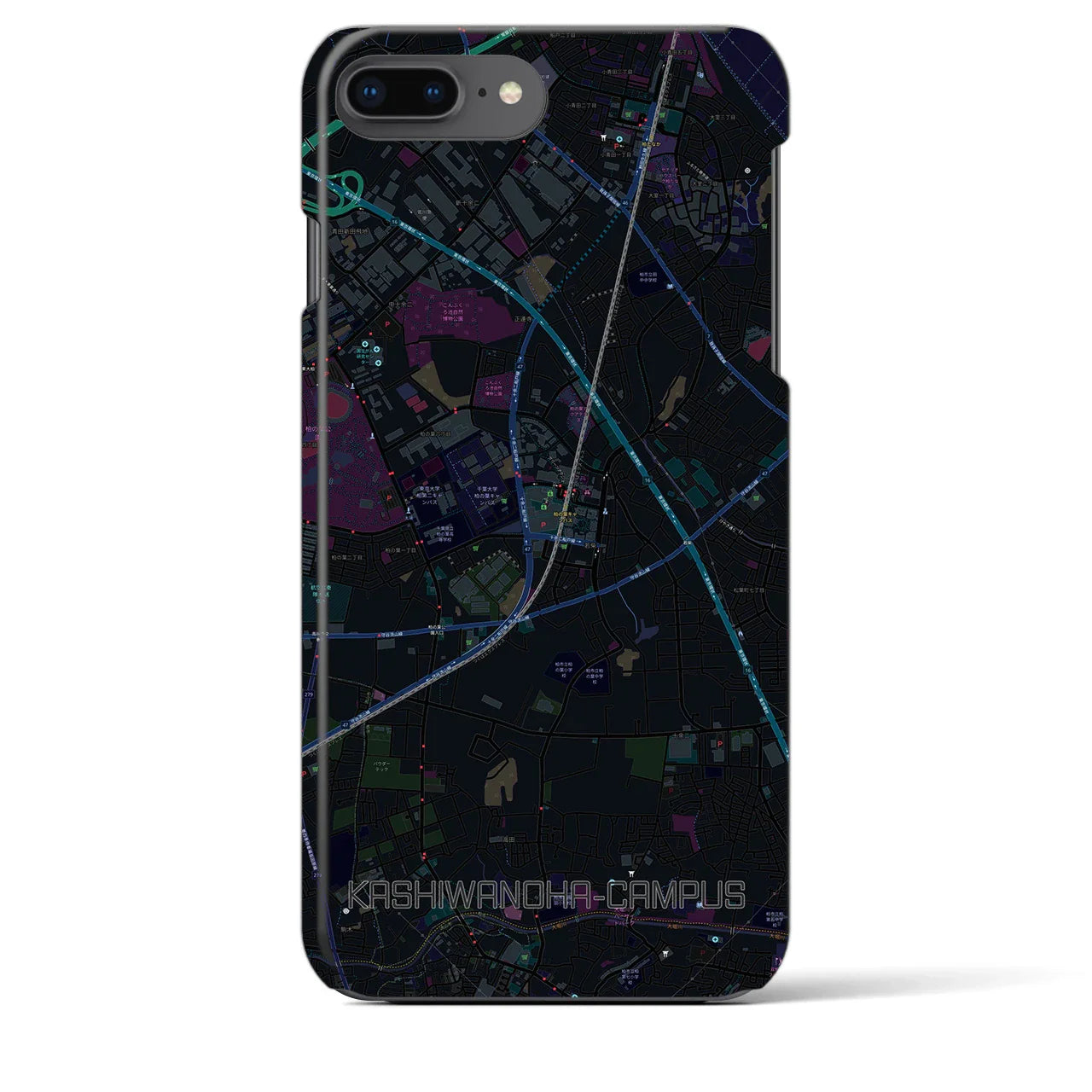 【柏の葉キャンパス(千葉県)】地図柄iPhoneケース(バックカバータイプ)