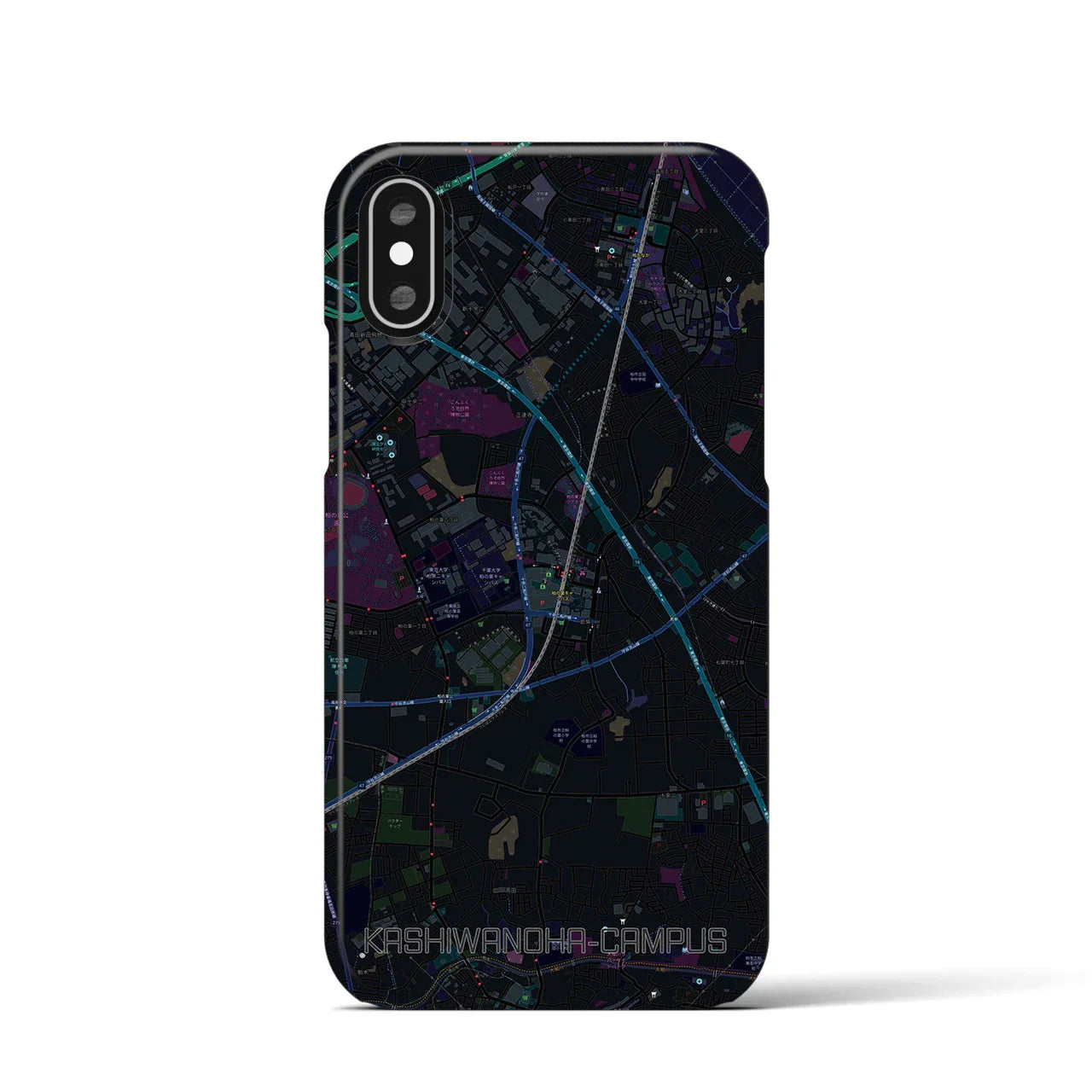 【柏の葉キャンパス(千葉県)】地図柄iPhoneケース(バックカバータイプ)