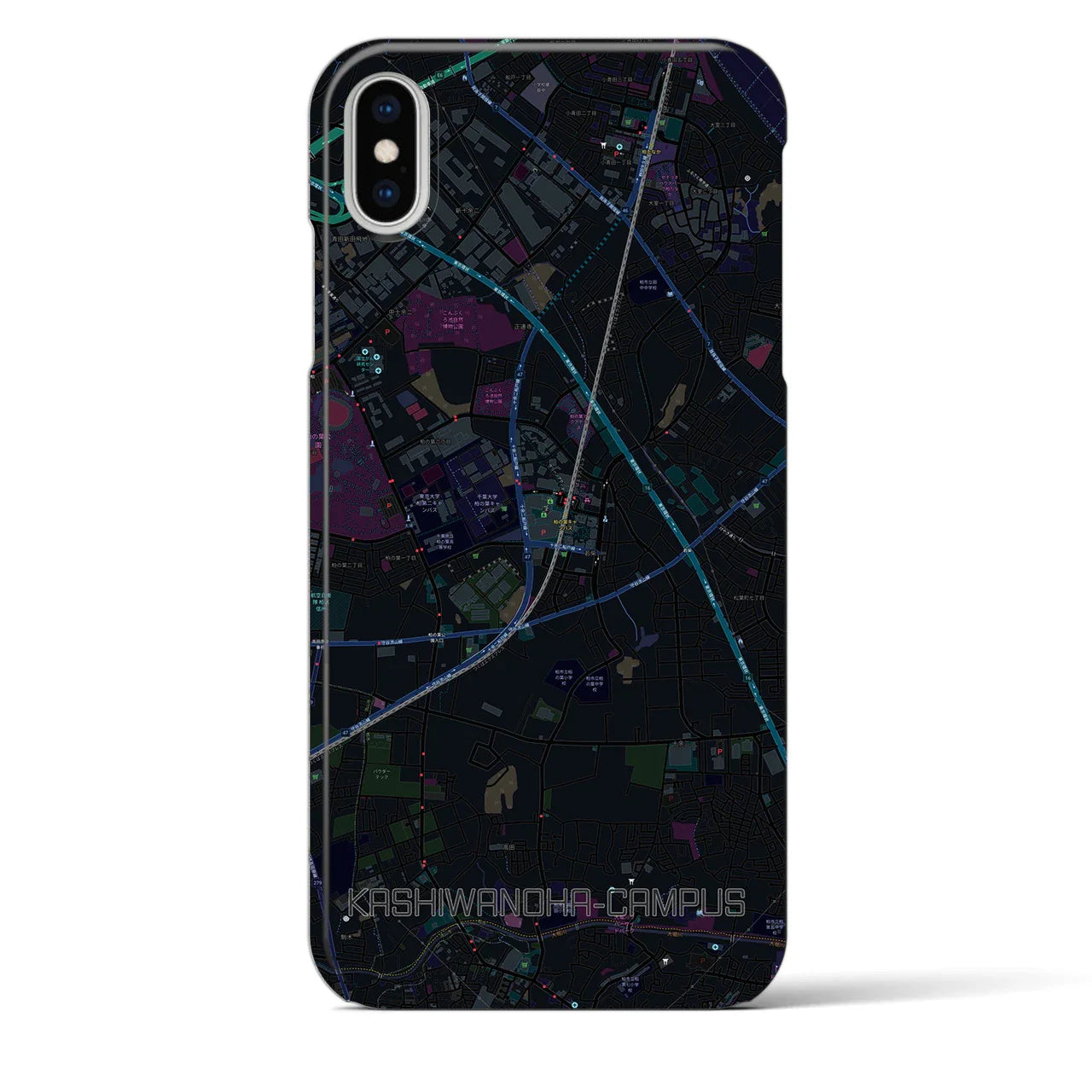 【柏の葉キャンパス(千葉県)】地図柄iPhoneケース(バックカバータイプ)