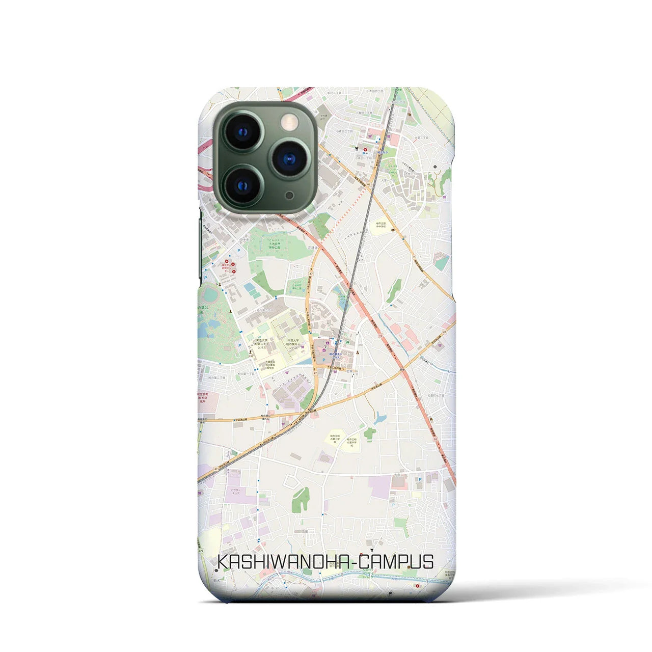【柏の葉キャンパス(千葉県)】地図柄iPhoneケース(バックカバータイプ)
