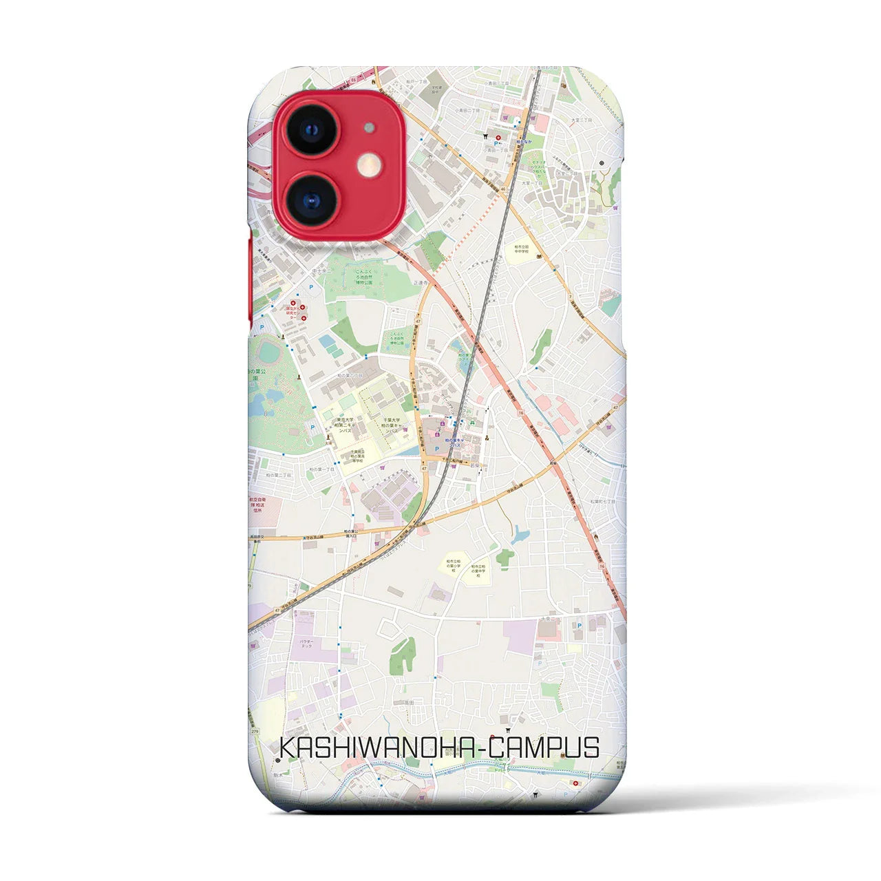 【柏の葉キャンパス(千葉県)】地図柄iPhoneケース(バックカバータイプ)