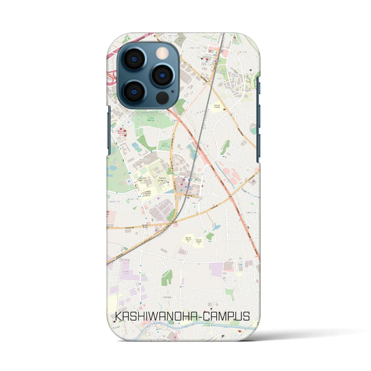 【柏の葉キャンパス(千葉県)】地図柄iPhoneケース(バックカバータイプ)