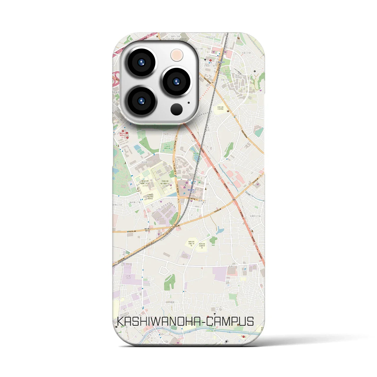 【柏の葉キャンパス(千葉県)】地図柄iPhoneケース(バックカバータイプ)
