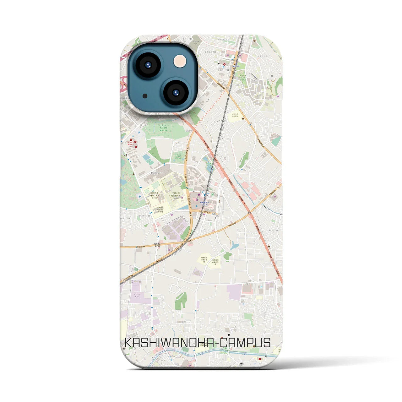 【柏の葉キャンパス(千葉県)】地図柄iPhoneケース(バックカバータイプ)