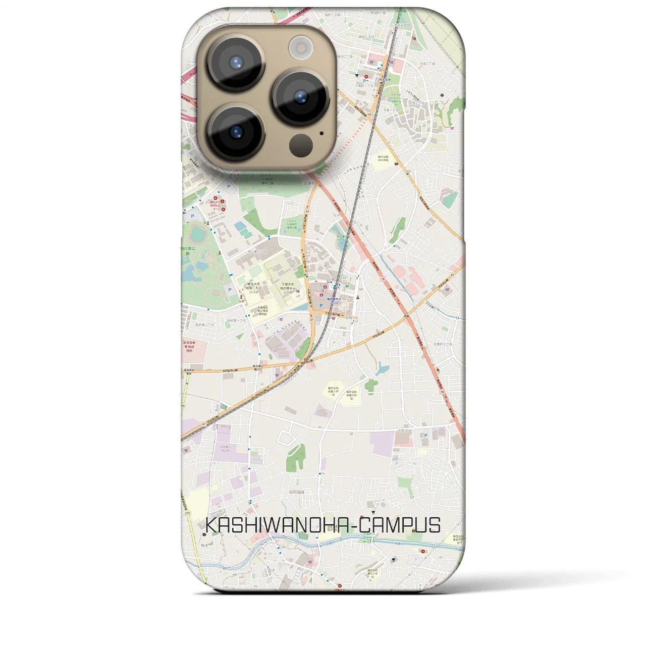 【柏の葉キャンパス(千葉県)】地図柄iPhoneケース(バックカバータイプ)