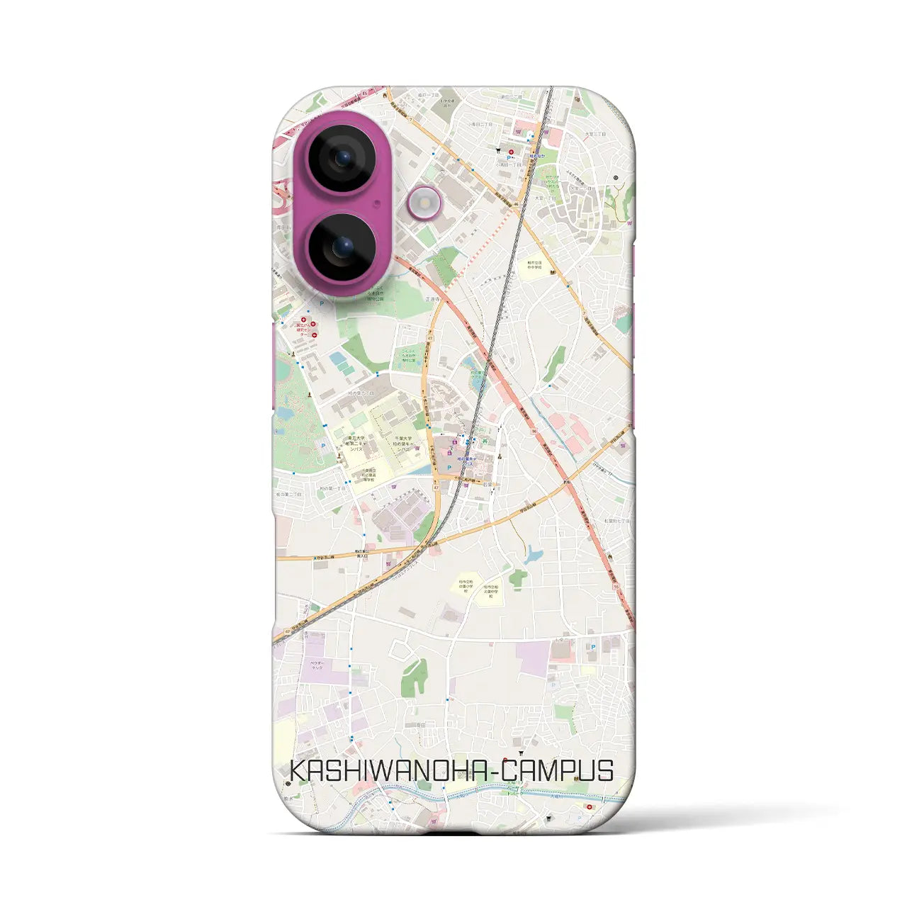 【柏の葉キャンパス(千葉県)】地図柄iPhoneケース(バックカバータイプ)