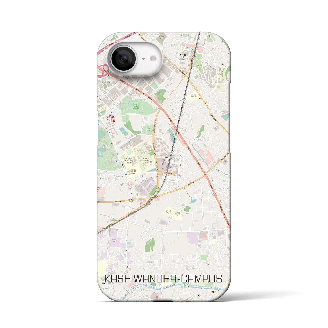 【柏の葉キャンパス(千葉県)】地図柄iPhoneケース(バックカバータイプ)