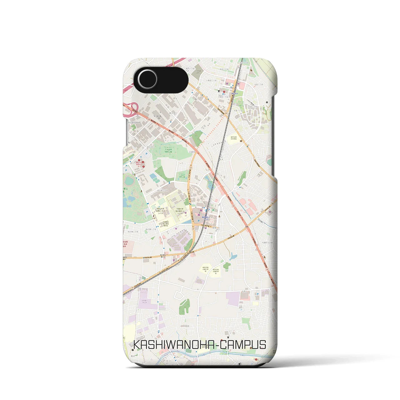 【柏の葉キャンパス(千葉県)】地図柄iPhoneケース(バックカバータイプ)